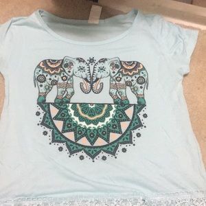 Baby blue t shirt. Used.